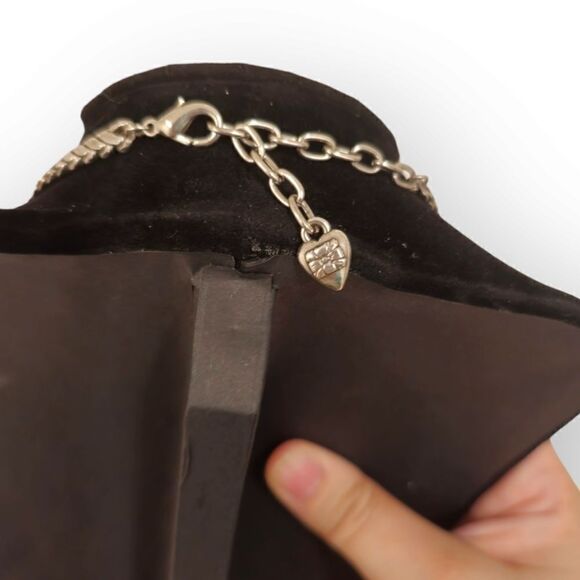 Silver Toned Flower Charm Link Necklace - Picture 3 of 16